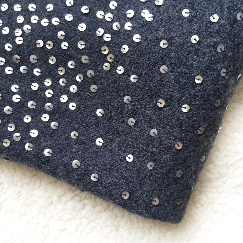 Free People Blue-Gray Stardust Batwing Sweater